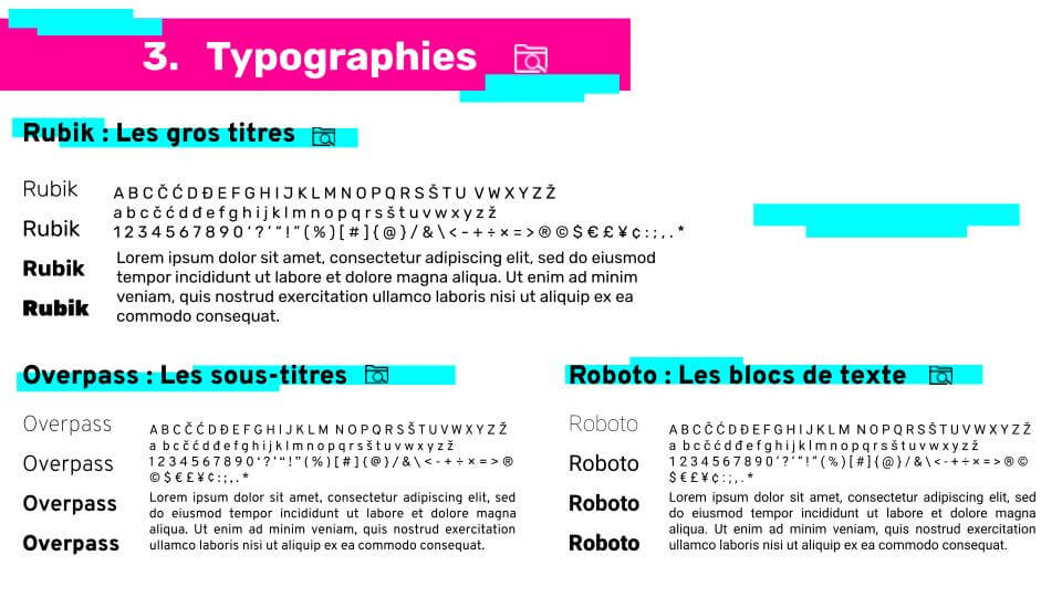 Identité graphique - format document p3 - PlayGeek- créé(e) par Camille Laot